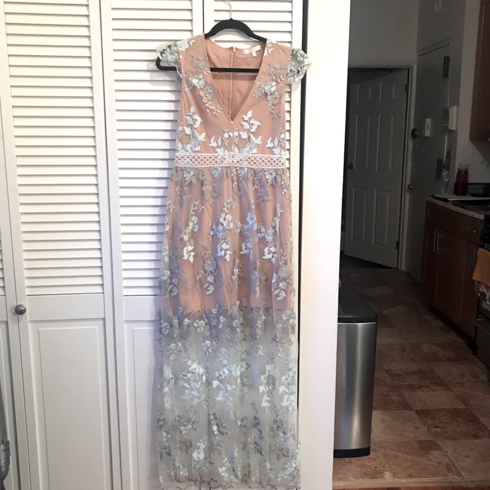 WAYF Lace Maxi Dress